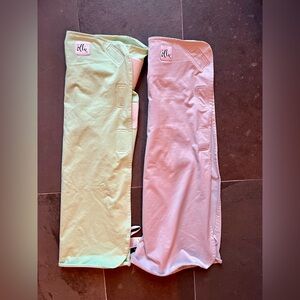 Two Ollie Swaddles- mint green and light gray